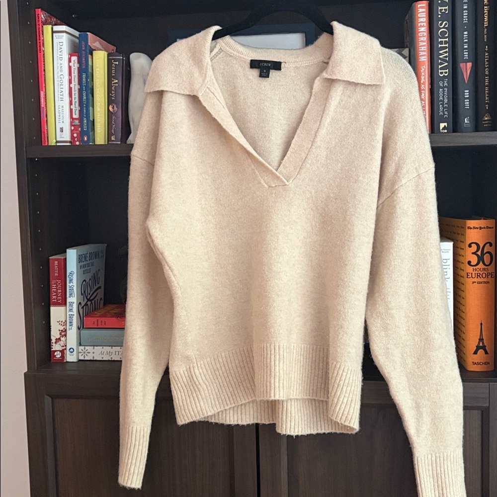 J Crew super soft collar v neck sweater